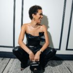 Jasmin Savoy Brown Instagram - Just me & my crush @acethemooseboy featuring the sickest @toni_maticevski !! Styling @itsamandalim HMU @taylourchanel Photographs @visionbykovios