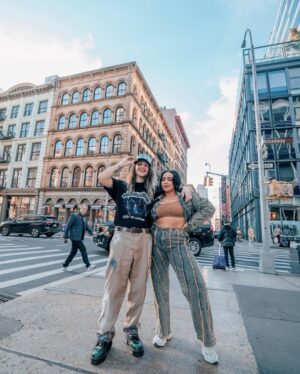 Jasmine Davis Instagram - Had to follow my festie bestie to NYFW, Just couldn’t wait another day without annoying her 💀🔥 
~
OH YEAH AND Here’s to ANOTHER ✨ birth year ✨ LMAO