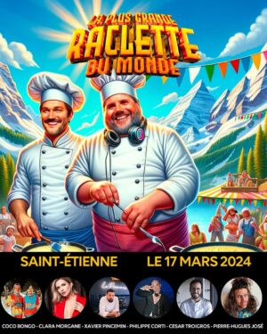 Jason Chicandier Instagram - La plus grande raclette du monde : le programme !

Nous aurons l’immense privilège d’avoir des guests fabuleux dont la sublimissime Clara Morgane, le génie de César Troisgros, le merveilleux Xavier Pincemin, les frapadingues de COCOBONGO, Monssssieur Philippe Corti et Pierre-Hugues José ! D’autres surprises sont à venir ! Il y aura des DJ, des musiciens, des shows de cuisine, le concours de Miss et Mister Raclette et concours de Paaams…Mathou et moi à l’animation ! Plusieurs télévisions seront présentes aussi. Les produits régionaux, de qualité et plusieurs stands pour les enfants et les grands (bières, vins, digestifs, produits régionaux etc). Et un huissier pour valider le record. Que coule le fromage sur vos noix mes Empereurs. @mathou_cann @claramofficiel @pierre.hugues.jose @cocobongo_fan @scott.t.v @cesar.troisgros @philippecorticchiato @maxbnwk @mamixe.b @villedesaintetienne @xavier_pincemin