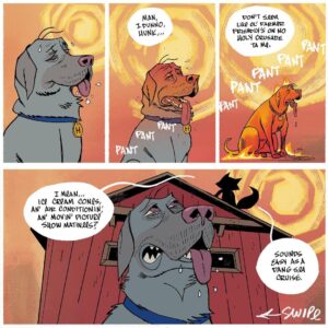Jason Latour Instagram - #friskyfox Preview part 2! 

Join my NEWSLETTER at the link in bio to read the first 14 pages of the free 36 page comic. 

#comics #comicbooks #animation #humor #looneytunes