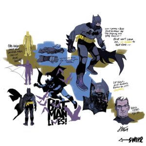Jason Latour Instagram - I make fun of Batman a LOT. But here’s a look at the time I almost took him very seriously. #Batmanlives was a project I was in talks to write and draw around 2019-20. No one seems to believe me but I’m glad it didn’t happen, mostly because I didn’t have the bandwidth. It would have been fun, sure… but there’s so much more to do and only so much time to do it. Just ask Bruce’s poor parents. 

(PS- any Batman over 50 should be called Bruce WANE). 

For more join my NEWSLETTER at the link in bio. #batman #batmanlives #comics #comicbooks #cartoonist #dccomics
