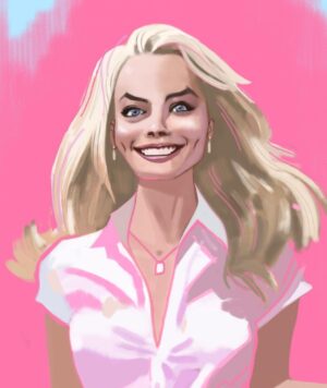 Jason Latour Instagram - Did another #barbie just to get it out of my system. Hopefully a touch of plastic insanity comes across. Was fun to push and experiment. 

Join my NEWSLETTER at the link in bio. 

#margotrobbie #oppenheimer #comics #digitalart