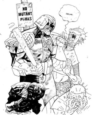 Jason Latour Instagram - “You know how often we get a judge up in Peach Trees?” — “Well you’ve got one now.” #judgedredd (2012) 

For more comics join my NEWSLETTER at the link in bio. #comics #comicbooks #2000ad