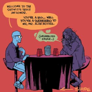 Jason Latour Instagram - Happy 70th birthday, Alan Moore. Swipe to read 👈. Join my free NEWSLETTER  at the link in bio for more comics. #Alanmoore #hotones #comics #watchmen #comicbooks #cartoons