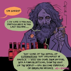 Jason Latour Instagram - Happy 70th birthday, Alan Moore. Swipe to read 👈. Join my free NEWSLETTER  at the link in bio for more comics. #Alanmoore #hotones #comics #watchmen #comicbooks #cartoons