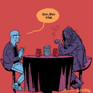 Jason Latour Instagram - Happy 70th birthday, Alan Moore. Swipe to read 👈. Join my free NEWSLETTER  at the link in bio for more comics. #Alanmoore #hotones #comics #watchmen #comicbooks #cartoons
