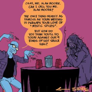 Jason Latour Instagram - Happy 70th birthday, Alan Moore. Swipe to read 👈. Join my free NEWSLETTER  at the link in bio for more comics. #Alanmoore #hotones #comics #watchmen #comicbooks #cartoons