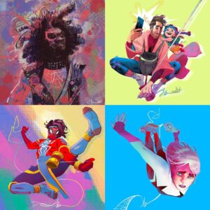 Jason Latour Instagram - To celebrate #acrossthespiderverse hitting #netflix, here’s 10 slides worth of the characters from the sequel that I’ve drawn so far. 

Join my NEWSLETTER at the link in bio. #milesmorales #spiderverse
#spidermanacrossthespiderverse #spiderman #spidergwen #animation #marvel #comics