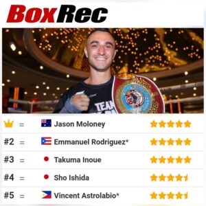 Jason Moloney Instagram - Officially the World number 1 on @boxrec_official 👑