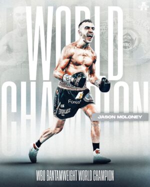 Jason Moloney Instagram - Australia's latest world champion is crowned in Stockton.

Third time's a charm for @jasonmoloney, who outpoints Vincent Astrolabio to lift the WBO bantamweight title.

Scores 👉 115-113, 116-112 & 114-114
.
#ozboxing #boxing #MoloneyAstrolabio
