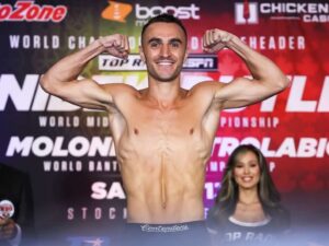 Jason Moloney Instagram - Weigh in done ✅
Tomorrow night I achieve my life long dream! 🏆
Thank you for all your support! 

@forest1au 
@ppteu 
@tuberdelivery 
@onevendgroup 
@everlastaustralia 
@pain_away_australia 
@mjwbuildingworx 
@technologypeople 
@athleticsport_ 
@bell_partners 
@truehealthsolutionsau 
@groclinics