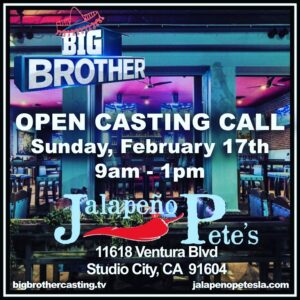 Jason Roy Instagram - Hey Big Brother Hopefuls. My bar @jalapenopetesla is hosting the First Casting Call for #BB21 on Sunday February 17th. Come audition for an experience of a lifetime. Oh and I’ll be here too 👋 @kassting @cbs_bigbrother