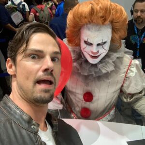 Jay Ryan Instagram - Pennywise disguised as a ComiCon fan at the signing this morning - you don’t fool me!