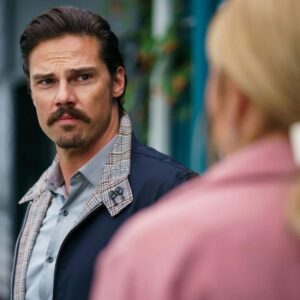 Jay Ryan Instagram - This is a photograph of me and a stache and a mysterious woman! WHO could it be?! None other than our own kiwi icon @reallucylawless ⚡️AKA The woman who gave me my first job in this business sometime ago as a winged demon (with no lines) on Xena:Warrior Princess! Now she’s employing me again for a bit (with dialogue) but this time on her new show #MyLifeIsMurder .. lucky me! Check out my guest performance with Ms Lawless on Episode 5 available now @acorn_tv & @tvnz.official  We ❤️ U LUCY…