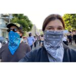 Jeanne Tripplehorn Instagram - It was a beautiful day in the neighborhood yesterday! Power walk. #blacklivesmatter⁣ ⁣ ⁣ 1st 📷 @yakooza Hollywood