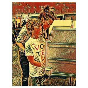 Jeanne Tripplehorn Instagram - Since you were a little boy we have always included you in America’s most sacred democratic exercise. So many years spent driving to the polls together discussing the issues and candidates. And now you are 18 and voting in your first and this most important election. It’s your turn, August, and your time! Congratulations!⁣
⁣
#vote