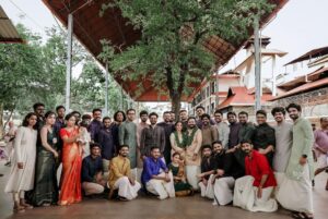 Jeevan Mammen Stephen Instagram - Mangalam Bhavanthu 🙌🏼❤️🤗 @arjun_ratan & @shikha_manoj 
.
.
.

📸: @motionpictures_weddings 

#brothergotmarried #family #wonderfulday #blessings