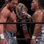 Jeffrey Cobb Instagram – Why hello there Kenneth…… mighty nice championship you got there, be a shame if I came along and took back what you stole from us. #JeffCobb #NJPW #AEW #KennyOmega #UnitedEmpire #TheElite #NJPWUSChampionship #TheCleaner #TheImperialUnit #SPLX Ota-ku, Tokyo, Japan