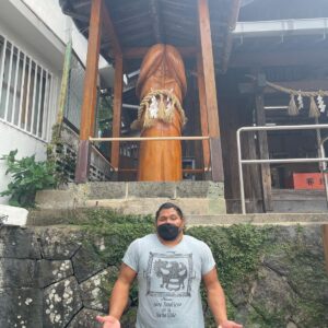 Jeffrey Cobb Instagram - There was a time before all the rain, where I went on an adventure to Iki island…. No smelling roses here, just enjoying the natural beauties like they were intended to be #JeffCobb #IkiIsland #EnjoyNature #AdventureTime #PeePeeShrine #MonkeyRock