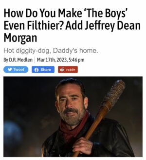 Jeffrey Dean Morgan Instagram - My new favorite headline. I appreciate the laugh today. @theboystv @karlurban @toni.starr @jack_quaid