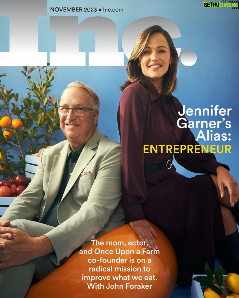 Jennifer Garner Instagram - When Jennifer Garner joined Once Upon a Farm as co-founder and chief brand officer, the role was both familiar and foreign. Having watched businesses move the needle while nonprofits struggled and governments were sluggish to improve early-childhood nutrition in America, the daily job of guiding a company’s growth and mission was precisely what @jennifer.garner wanted. She wanted to steer nationwide change, from the driver’s seat. Riding shotgun is organic foods pioneer and co-founder John Foraker, who is similarly motivated by a desire to democratize kids’ access to quality nutrition. Meet @onceuponafarm and the mission-driven plan for hyper-growth at the link in bio. Reporting by @youfoundchristine. 📸: @wattphoto