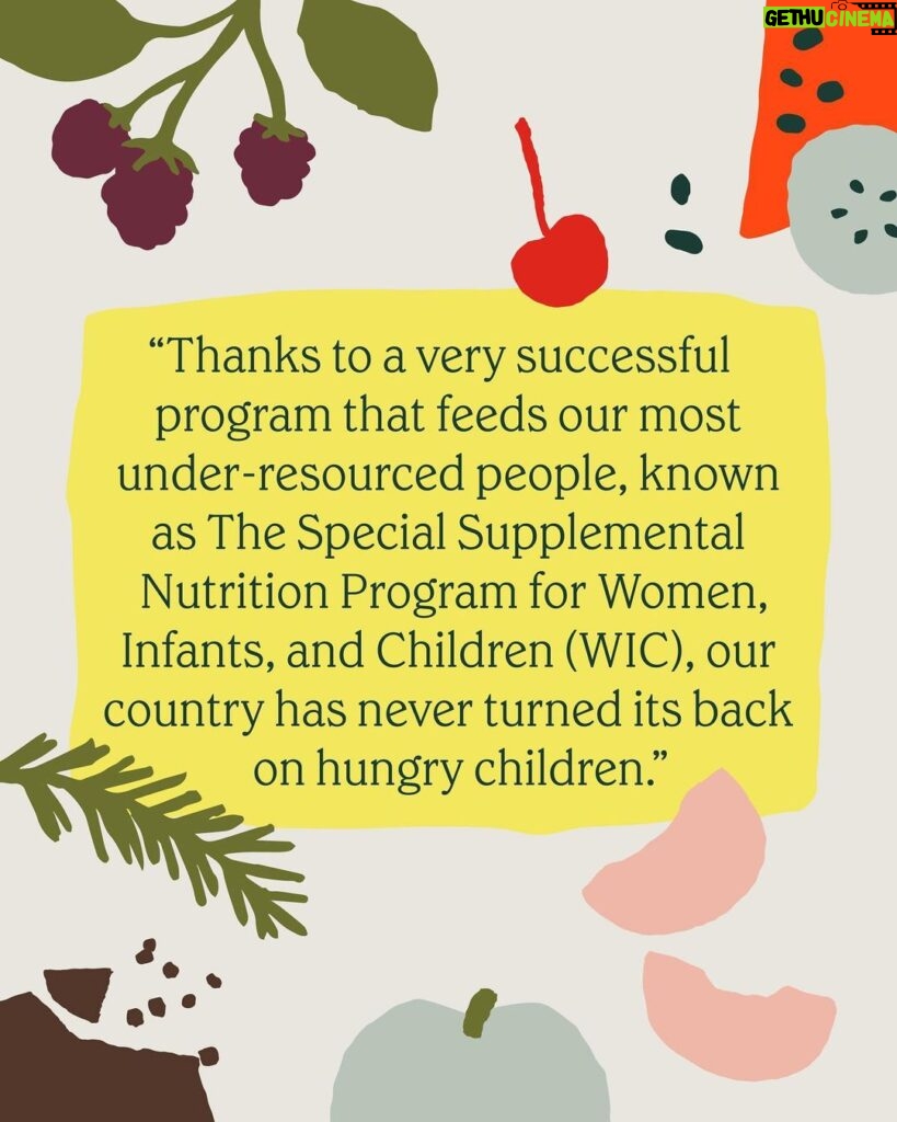 Jennifer Garner Instagram - Every day, millions of families rely on a program called WIC – the Special Supplemental Nutrition Program for Women, Infants and Children – to ensure they and their children are getting the food needed to nourish their minds and bodies. This hugely successful program has made healthy foods, like fruits and vegetables, affordable for pregnant and post-partum moms and their kids, during a time when nutritious food is vitally important.   Funding for WIC is set to expire on Jan. 19 and Congress is currently debating how much money to put towards the program in the 2024 budget. For the first time, a program that has historically been met with bipartisan support is under threat of not being fully funded. This cannot happen. Everyone deserves access to good, nutritious food, so we’re calling on Congress to fully fund WIC.  You can join us in this effort and help make sure everyone who participates in WIC has access to the food they need. Read about why we’re advocating for WIC funding and how you can get involved at https://bit.ly/FortuneWICop-ed (link in bio). *This article originally appeared on Fortune.com