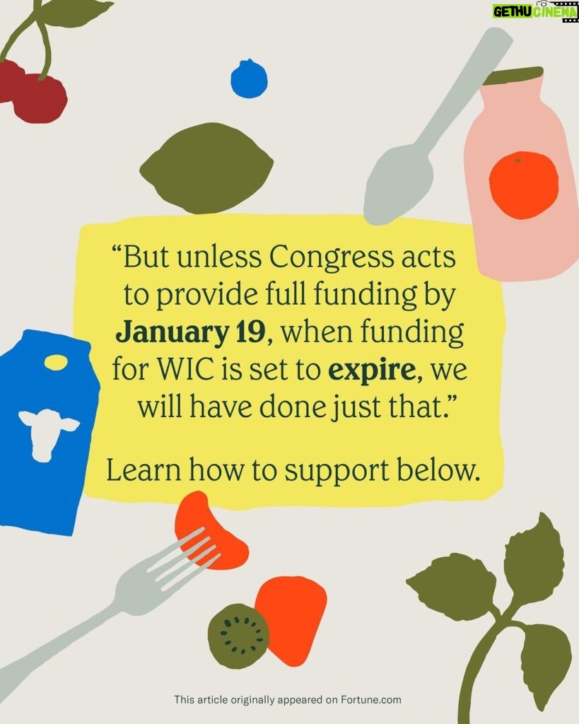 Jennifer Garner Instagram - Every day, millions of families rely on a program called WIC – the Special Supplemental Nutrition Program for Women, Infants and Children – to ensure they and their children are getting the food needed to nourish their minds and bodies. This hugely successful program has made healthy foods, like fruits and vegetables, affordable for pregnant and post-partum moms and their kids, during a time when nutritious food is vitally important.   Funding for WIC is set to expire on Jan. 19 and Congress is currently debating how much money to put towards the program in the 2024 budget. For the first time, a program that has historically been met with bipartisan support is under threat of not being fully funded. This cannot happen. Everyone deserves access to good, nutritious food, so we’re calling on Congress to fully fund WIC.  You can join us in this effort and help make sure everyone who participates in WIC has access to the food they need. Read about why we’re advocating for WIC funding and how you can get involved at https://bit.ly/FortuneWICop-ed (link in bio). *This article originally appeared on Fortune.com
