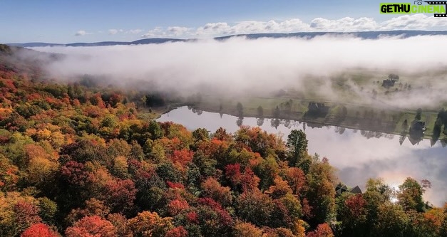 Jennifer Garner Instagram - I love the calm beauty of a West Virginia autumn. 🍂🍁🍃 . 📸: @harrisboofs