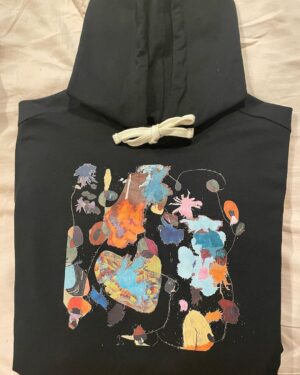 Jennifer Lindberg Instagram - Hello good people!
I have a very limited amount of these “tickles” printed , black, recycled material hoodies.. I made them last year , and ended up not doin anything w them. 
I am selling them for a discounted price of $45 including shipping.. (DOMESTIC ONLY) 
 DM ME IF YOU WOULD LIKE ONE ! Shipping this week in time for xmas ..

SIZES:
3 small
3 medium 
3 large 
3 xl
2 xxl

edit:

SOLD OUT! THANK YOU SO VERY MUCH ♥️🌺♥️