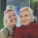 Jennifer Robertson Instagram - What a joy it was shooting this movie and playing @pattimurin ‘s sister. ❤️ “In Merry Measure” premiers tonight on @hallmarkchannel (PS. The name of the shop we took this pic in front of was “Hemp Hemp Hooray 😂)