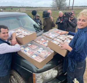 Jeremy Clarkson Instagram - Our home grown pork arriving at the shop.