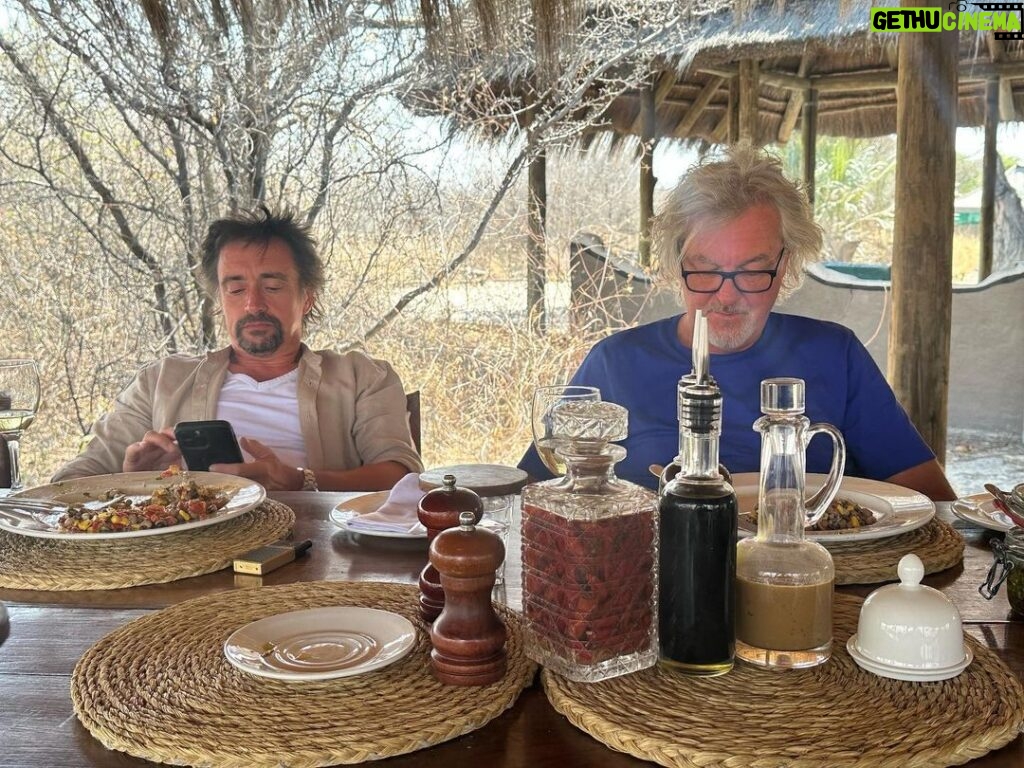 Jeremy Clarkson Instagram - BA have messed up our flight home so we are marooned here at a luxury camp in Botswana. With only 40 staff. It’s all about survival now.
