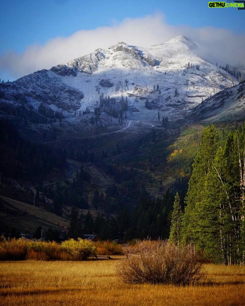 Jeremy Jones Instagram - Old man winter stopped by last night, waxing dawn brought quite a site, not enough snow to take flight, but how my soul stirred seeing the mountain turn white. -11.10.23 Olympic Valley, CA