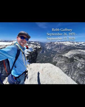 Jeremy Jones Instagram - @robbgaffney has left us too early but in many ways his work here was complete. 
Watching Robb battle cancer with grace, humility and courage was even more impressive than all the amazing lines he skied while becoming a doctor. This is a photo from my last time seeing him on snow. We were deep in the backcountry when @stateofthebackcountry and I ran into him and his dog. He was so happy and alive even though he was battling for his life. I still remember him dropping deeper into the backcountry making beautiful turns with his dog in tow. . He would end up doing over 9,000 vert this day. 
None of us get out here alive. Think of Robb when you don't think you can hike any further, don't want to wake up early for a dawn patrol or jump into that cold mountain lake and "send while you can!"