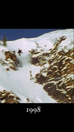 Jeremy Jones Instagram - A little loose and wild on my first line on my first official @standardfilms trip. 
I still remember the look on @hetzbanger’s face and his big smile and laugh.
The best part of this story however is that 25 years later we still ride together a couple times a year at the resort. 
He is still ripping, still laughing, still grinning and I still can’t keep up with him.