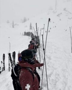 Jeremy Jones Instagram - Yesterday was a heavy day at @palisadestahoe. In an instant we went from the highest of highs to lowest of lows. My favorite lift in the world just opened and there was no line and the riding was epic. Of the few 100 people, I knew most of them. I was with my kid and life couldn’t be better as we slashed, bashed and laughed our back to an empty lift line. On our second run we took a similar line. Half way down I went left around a terrain feature and @cassjonessnow went right toward our first run tracks to rebate an air. When I got to the bottom he was not there even though he was in front of me. 10 seconds later I hear, “there was an avalanche, lift is closed.” Nervously I called Cass concerned but not panicked considering I last saw him at the bottom of our line. He didn’t answer but instantly called back. He rode up to the avi as it was happening and was the first one on the scene. “There was an avi, I am helping a guy out who is hurt,” he says. He stabilized the guy, gave him his gloves and jacket until patrol came and then helped probe. Overcome with relief but still sick over reports on two people buried I helplessly waited to see if I could be of service. Miraculously one person was saved by a heroic effort by Tom Day and others who went to the last seen point of the buried snowboarder, got a probe strike and dug him out after a few minutes unharmed. Devastatingly the other buried person perished. Incredibly sobering that our first run tracks were buried by a couple feet of avi debris. My heart bleeds for the friends and family of the deceased. Gratitude to the community effort on the rescue. 2nd 📷 @a_dansky KT-22