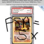 Jeremy Padawer Instagram - Continuing to study the multiple of PSA 10 versus CGC 10. Here’s what I’m seeing… PSA 10 was 5.2X of CGC 10 on the same grail 1999 Charizard 1st edition. CGC 10 is approximately 1.5X of PSA 9. Would be interesting to see a broader sample.