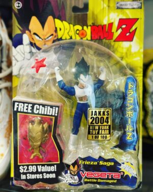 Jeremy Padawer Instagram - In 2004, we made this 1:100 NY Toy Fair Dragonball Z Frieza Saga Battle Damaged Vegeta. I’ve never seen it offered for sale. We included a free, gold Chibi.

I think it’s funny we called the Chibi free… in that this was a media giveaway. LOL

I was 29 when we made these - IF you were in our NY showroom that Feb 2004, we handed out 1:100's for WWE (Warrior), Mucha Lucha, DBZ, Van Helsing, Classic Monsters, Yu Yu Hakusho and more. Insane. What a haul.

Super duper rare #DragonBallZ