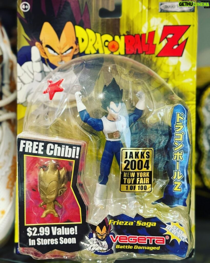 Jeremy Padawer Instagram - In 2004, we made this 1:100 NY Toy Fair Dragonball Z Frieza Saga Battle Damaged Vegeta. I’ve never seen it offered for sale. We included a free, gold Chibi. I think it’s funny we called the Chibi free… in that this was a media giveaway. LOL I was 29 when we made these - IF you were in our NY showroom that Feb 2004, we handed out 1:100's for WWE (Warrior), Mucha Lucha, DBZ, Van Helsing, Classic Monsters, Yu Yu Hakusho and more. Insane. What a haul. Super duper rare #DragonBallZ