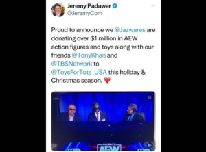 Jeremy Padawer Instagram - Much love. ❤️

@aew @tonyrkhan @jazwares @tbsnetwork @officialtaz13 @shutupexcalibur @tonyschiavone24 @toysfortotsofficial @aewbyjazwares