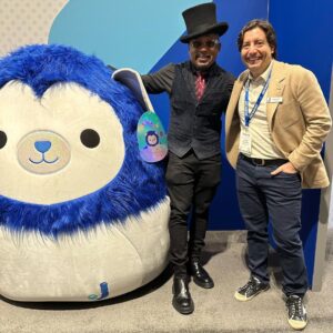 Jeremy Padawer Instagram - Daymond John visited us at our Jazwares Toy Fair booth to talk business - and I do believe that I have a new friend.  I very much admire Daymond for what he’s accomplished professionally… and now I know that he’s as cool, smart and insightful in person as he is on television.  Plus, his kid loves Squishmallows!! 😀❤️ @thesharkdaymond 
@jazwares 
@squishmallows