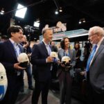 Jeremy Padawer Instagram - Watching Charlie Munger eat an entire box of See's Peanut Brittle at the 2023 annual Berkshire Hathaway meeting, while also masterfully answering questions for almost 6 hours, will remain one of the highlights of my professional career. When we asked Mrs. Buffett if she'd like a Warren Buffett and Charlie Munger limited edition Squishmallows, she responded - "I'll take Charlie." We exclaimed, "Why, just Charlie?!" She replied, "I see Warren every single day. Every day. I'll take a Charlie." ❤️ We all honestly believed that we had at least a few more annual meetings ahead to enjoy the folksy brilliance of the Buffett Munger combination... perhaps the greatest business team of all time. Photo #1 - Charlie Munger after many hours of Q&A enjoying his peanut brittle. Photo #2 - judd zebersky, Laura Zebersky, myself, and other @jazwares team members enjoying a conversation with Warren Buffett while handing over some Warren and Charlie limited edition Berkshire Hathaway 2023 annual meeting @squishmallows At 99.5 years old, Charlie Munger sat in front of a live audience of 40,000 with so much life... a life filled with purpose... a life well lived.