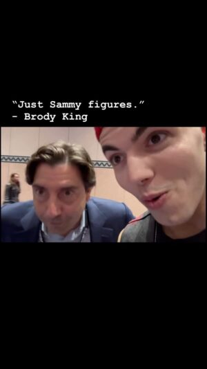 Jeremy Padawer Instagram - Talking toys and AEW action figures with Sammy Guevara, Brody King, Masked Greg Mitchell and Daniel Jung at our Jazwares sales meeting…  Fun times!  And check out Sammy’s latest blog on YouTube!
#aew @aew @jazwares @sammyguevara @brodyxking @aewbyjazwares