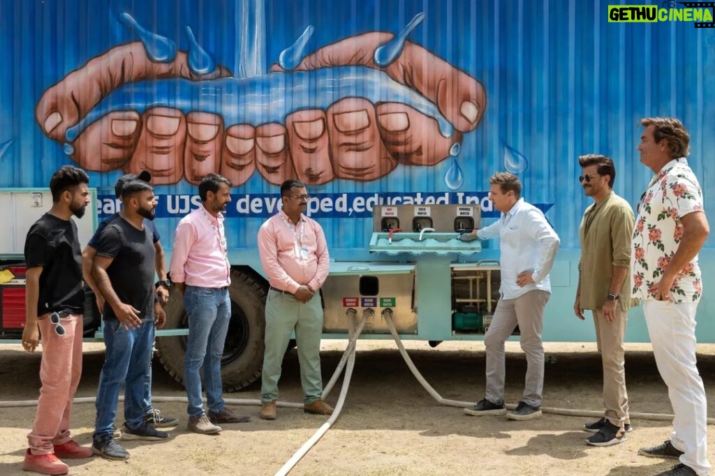 Jeremy Renner Instagram - We are one heck of a team - bringing clean water to a community in New Delhi. #Rennervations @disneyplus