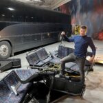 Jeremy Renner Instagram - Flash back to day one of the filming process on @disneyplus #rennervations Thank you to all the TALENTED people who believed in my crazy dream…. And thanks to Rory too… you were there… 🐻. #reno #laketahoe