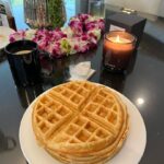 Jeremy Renner Instagram - Good Monday Morning … A long weekend of performances, birthdays, graduations, and of course love and laughter …. Brings me to here now. Wishing you a wonderful week (waffles are Ava’s , I get a vitamin and supplement shake in the afternoon after my fast 🥴).