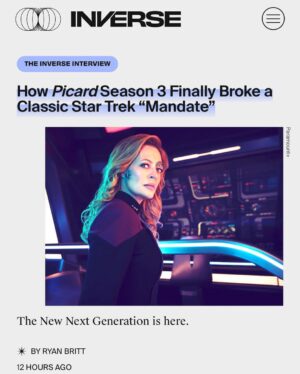 Jeri Ryan Instagram - Nice article about season 3. 
And I gotta say, I like that caption. 😋
Link in my stories…