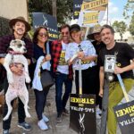 Jeri Ryan Instagram - Day 106…? 107…? They blur together. But what remains true is the SOLIDARITY and strength and friendship on the picket lines. We stand shoulder to shoulder, in ABSOLUTE UNITY with our NegCom in this fight. One day longer. One day stronger. AS LONG AS IT FUCKING TAKES. ✊🏼 @sagaftra #sagaftrastrong #sagaftrastrike #power2performers
