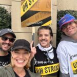 Jeri Ryan Instagram - Another great turnout on the picket line — and my awesome son, Alex, joined me today! ❤️ Huge thank you to our @iatse family for showing up BIG! ✊🏼✊🏼✊🏼 Let’s KEEP SHOWING UP and keep FLOODING these lines EVERY DAY until we get the deal we deserve! And remember, this is a marathon, not a sprint. A deal isn’t gonna be made in a day or probably even a week — there are MANY deal points that need to be hammered out and agreed to, and it takes time and patience. So let’s all be patient too and send our NegCom ALL the love and support and positive energy!! One day longer. One day stronger. As long as it takes. ✊🏼 @sagaftra #sagaftrastrong #sagaftrastrike #power2performers #unionstrong #1u