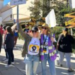Jeri Ryan Instagram - DAY 110, Halloween shenanigans on the picket line. BEST surprise to see someone dressed as ME ON STRIKE. 🤣 (@aelynnnikole you absolutely nailed it!) So much strength and solidarity there — thank you @iatse for showing up in force again! This isn’t over. Let’s all KEEP SHOWING UP and show the AMPTP that we stand with our NegCom and with each other! One day liner. One day stronger. AS LONG AS IT FUCKING TAKES. ✊🏼 @sagaftra #sagaftrastrong #sagaftrastrike #power2performers #sagaftrachallenge